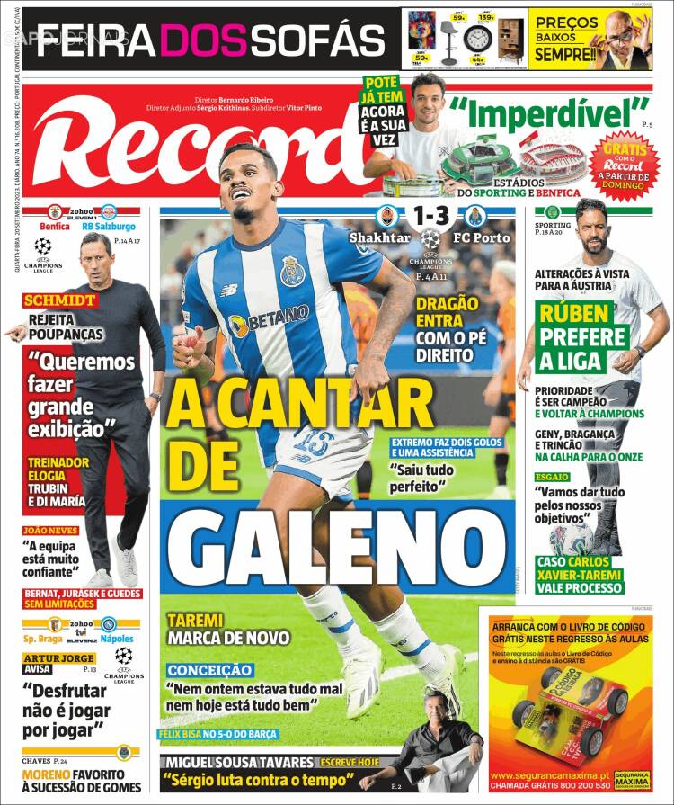 Portada de Record (Portugal)