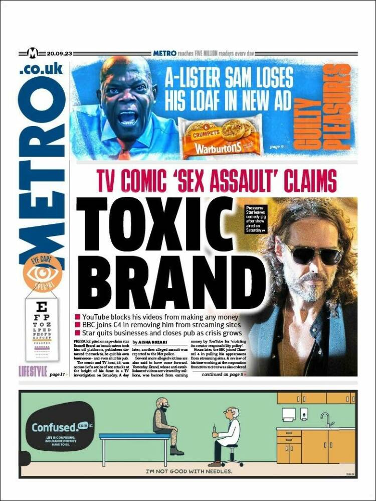 Portada de Metro (Reino Unido)