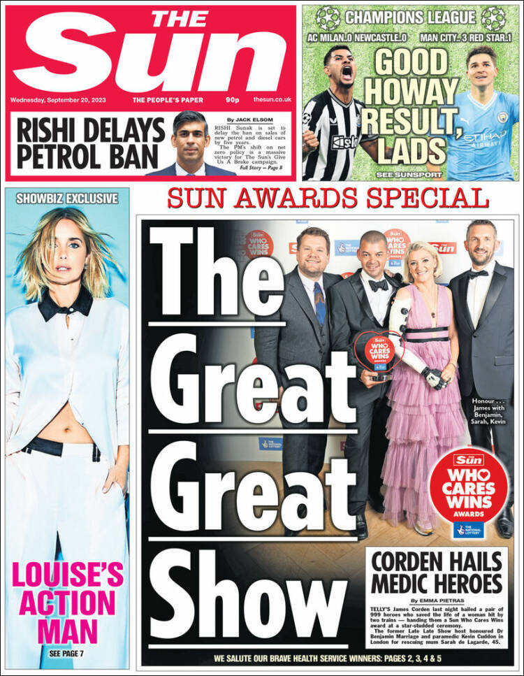 Portada de The Sun (Reino Unido)