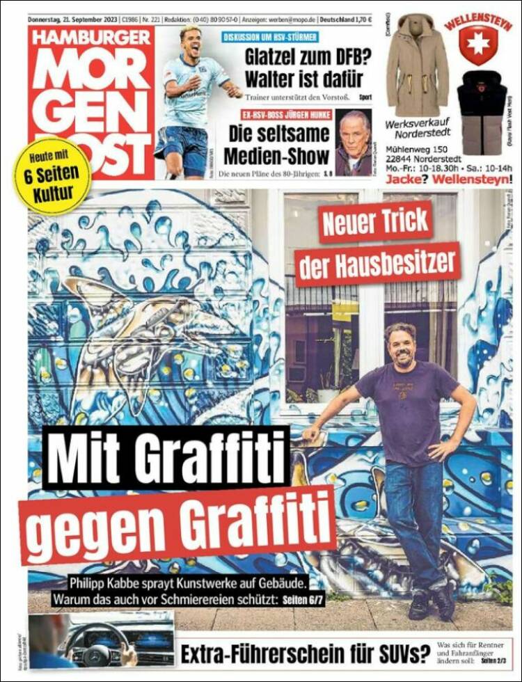 Portada de Hamburger Morgenpost  (Alemania)