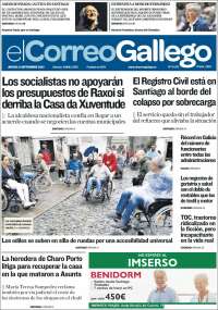 Portada de El Correo Gallego (España)