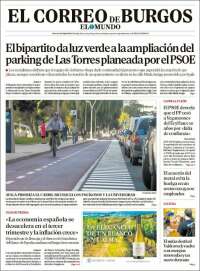 Portada de El Correo de Burgos (España)