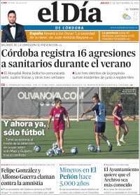 Portada de El Día de Córdoba (España)