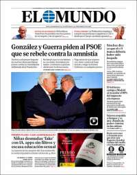 Portada de El Mundo (España)