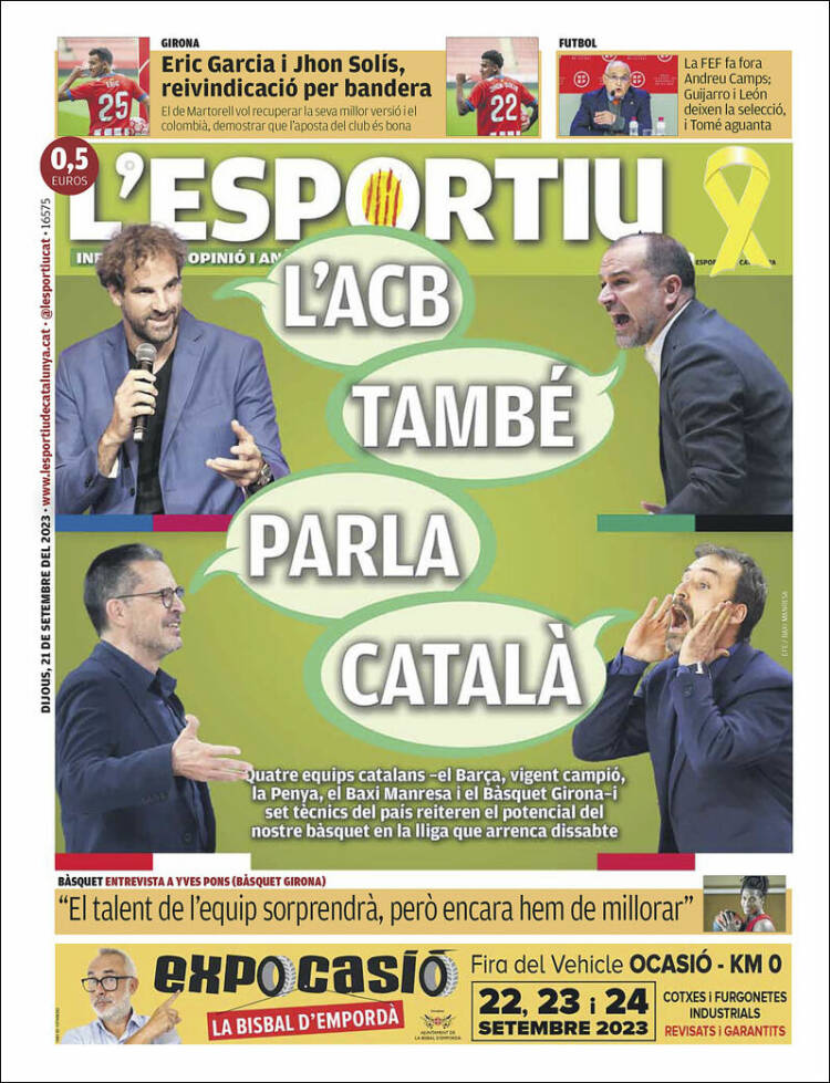 Portada de L'Esportiu : Girona (España)