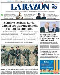 Portada de La Razón (España)