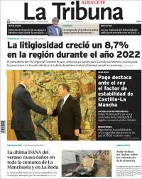 Portada de La Tribuna de Albacete (España)