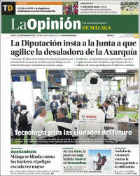 Portada de La Opinión de Málaga (España)