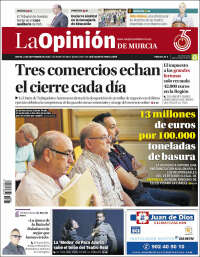 Portada de La Opinión de Murcia (España)