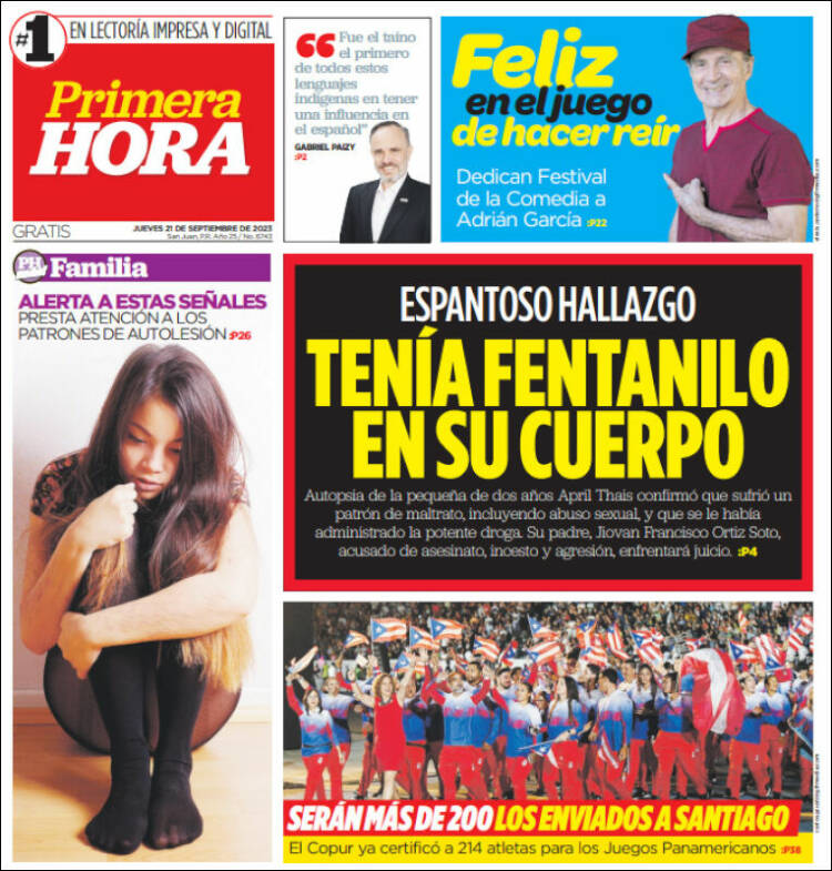 Portada de Primera Hora (Puerto Rico)