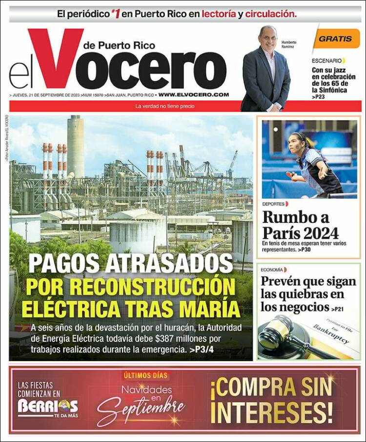 Portada de Vocero (Puerto Rico)