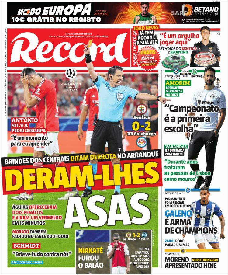 Portada de Record (Portugal)