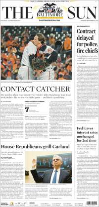 Portada de The Baltimore Sun (USA)