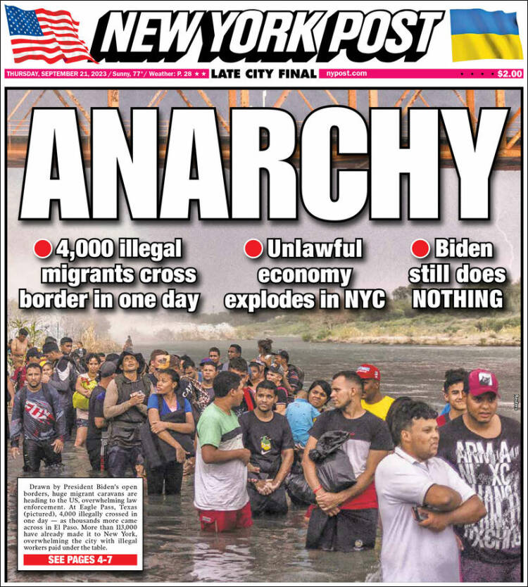 Portada de New York Post (USA)