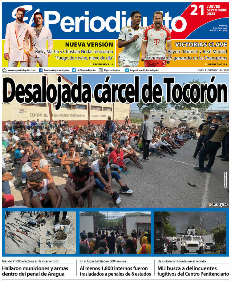 Portada de Periodiquito de Aragua (Venezuela)