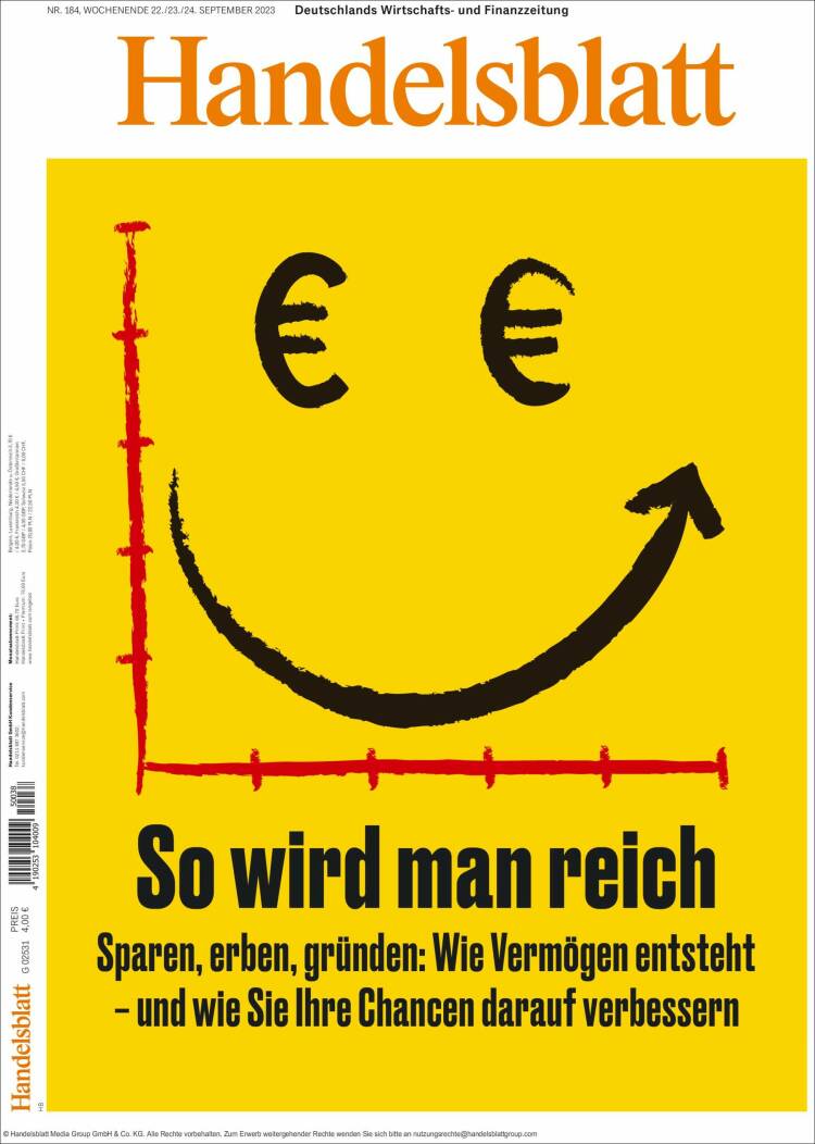 Portada de Handelsblatt (Germany)