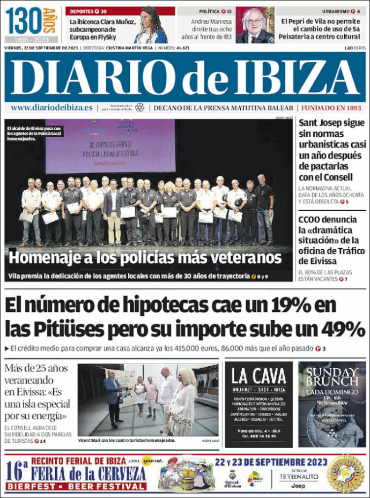 Portada de Diario de Ibiza (España)