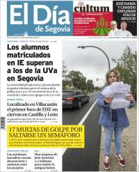 Portada de El Día de Segovia (España)