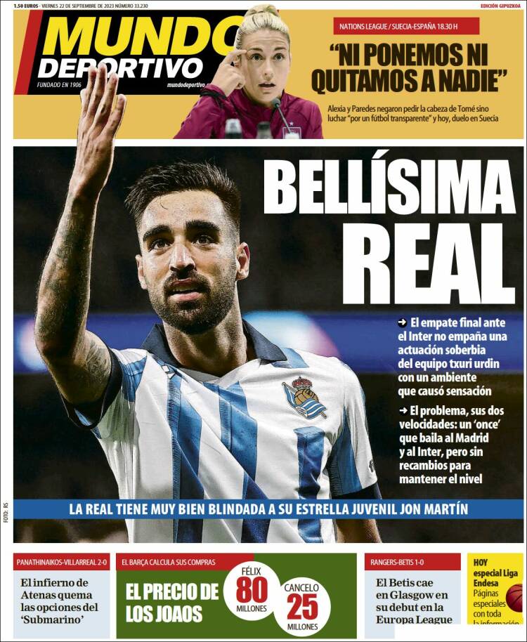 Portada de Mundo Deportivo Gipuzkoa (España)