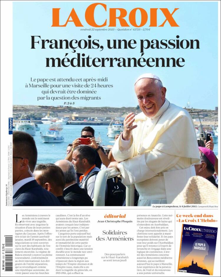 Portada de La Croix (Francia)