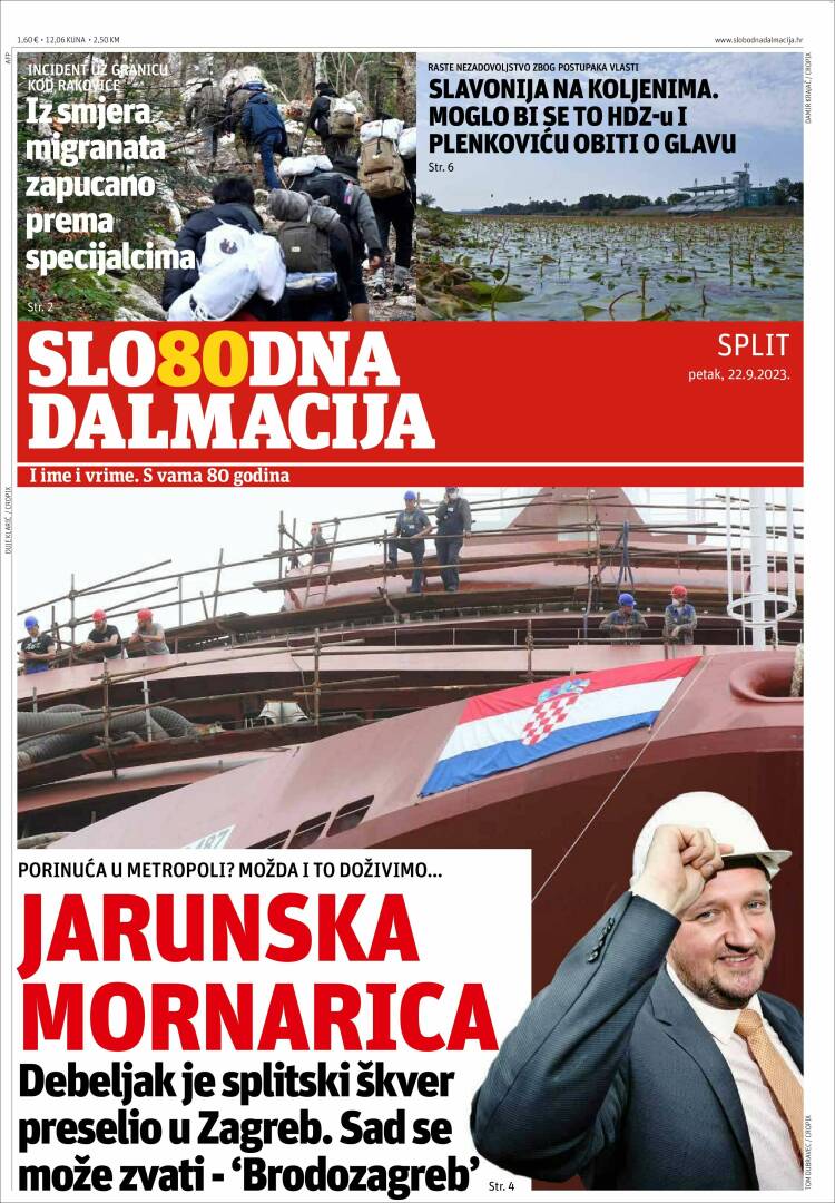 Portada de Slobodna Dalmacija (Croatia)