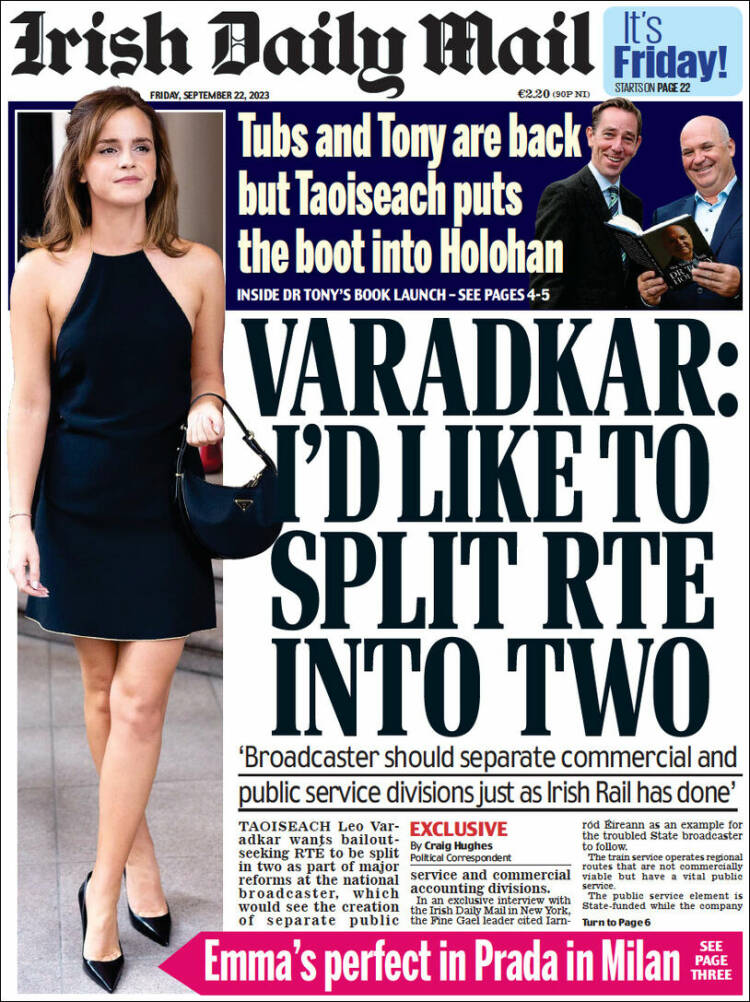 Portada de Irish Daily Mail (Ireland)