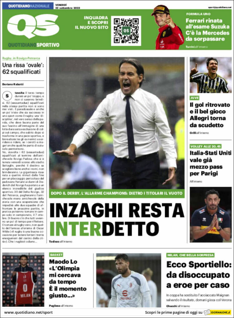 Portada de Quotidiano Sportivo (Italy)