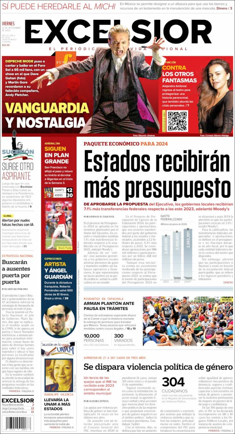 Portada de Excelsior (Mexico)