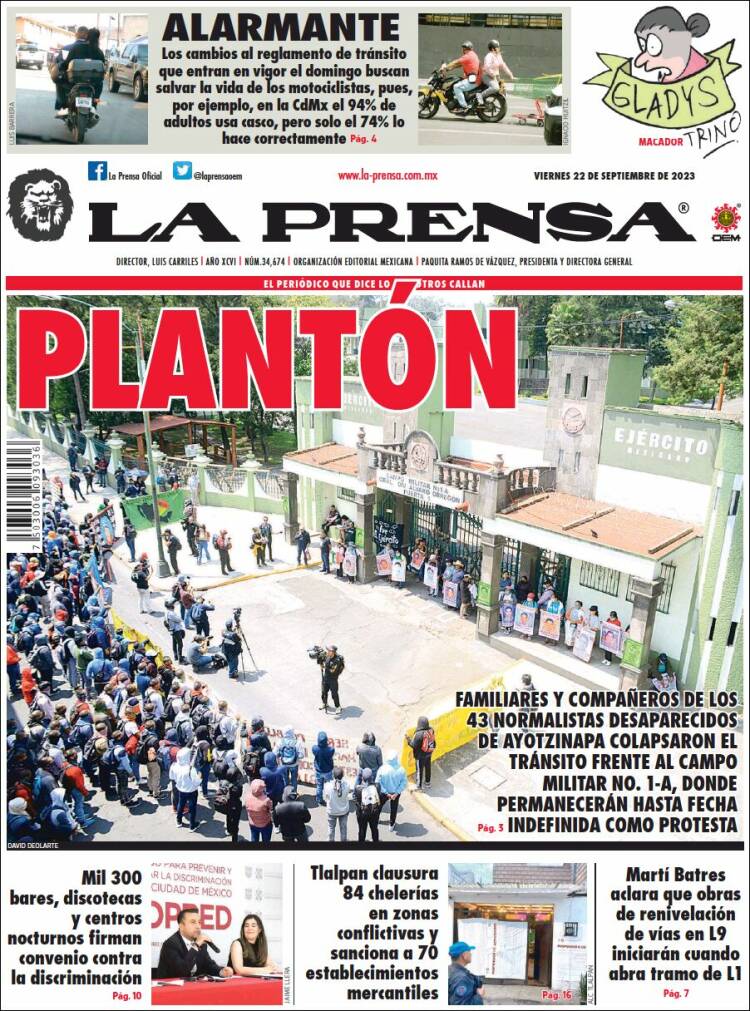 Portada de La Prensa (Mexico)