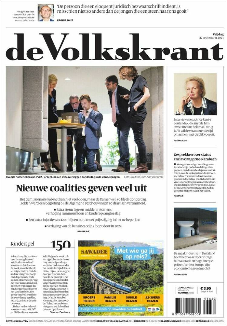 Portada de De Volkskrant (Netherlands)