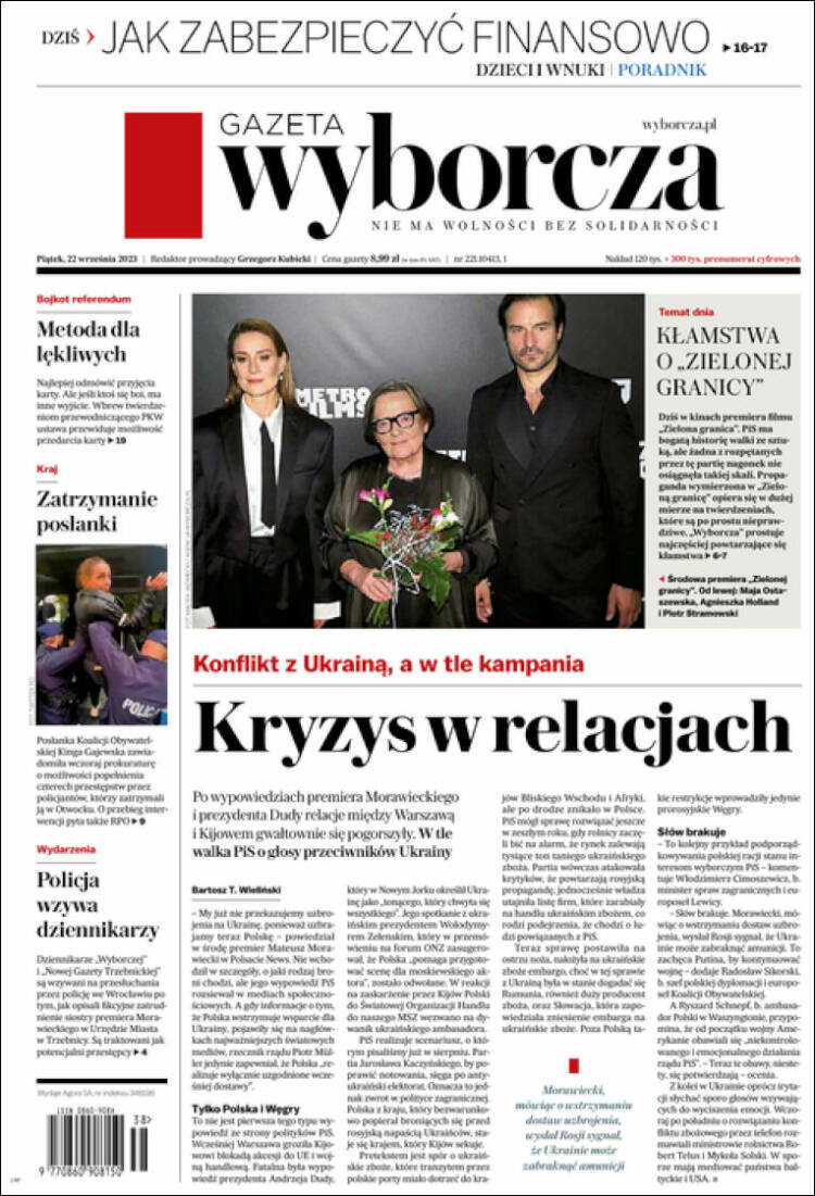 Portada de Gazeta Wyborcza (Poland)