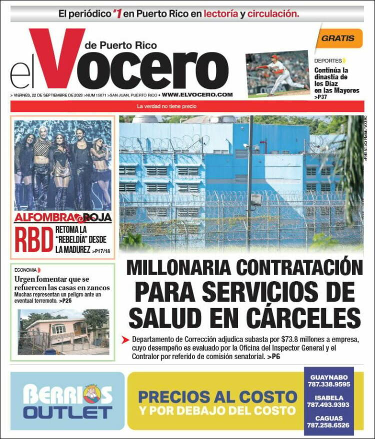 Portada de Vocero (Puerto Rico)