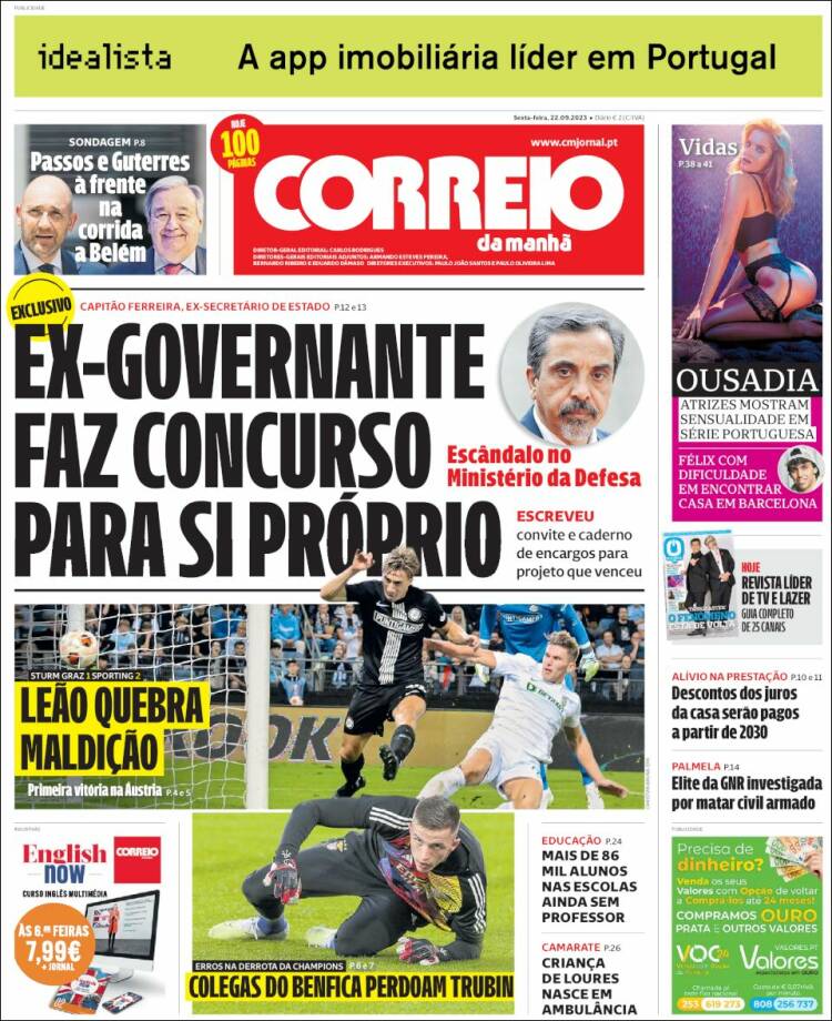 Portada de Correio da Manhã (Portugal)