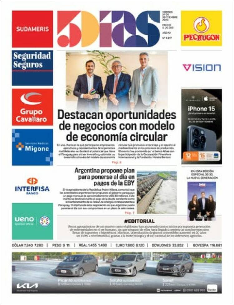 Portada de 5 Días (Paraguay)