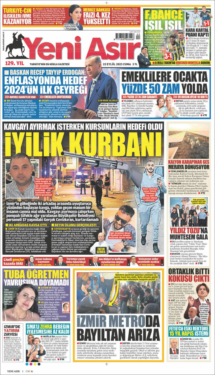 Portada de Yeni Asır (Turkey)