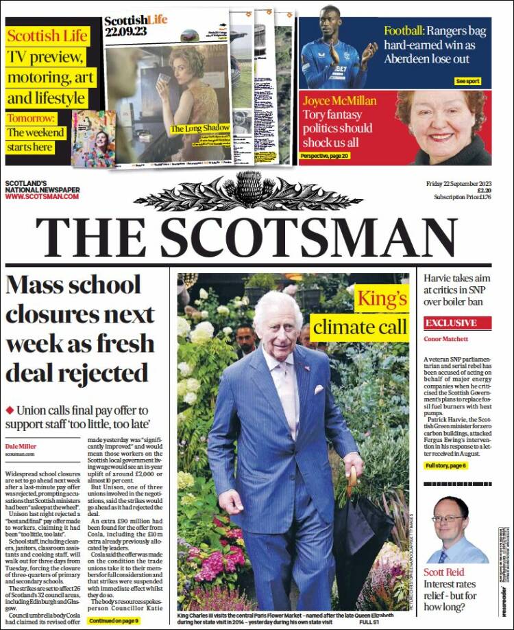 Portada de The Scotsman (United Kingdom)