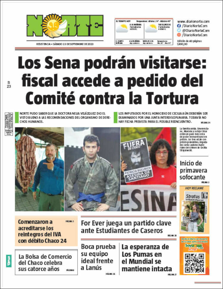 Portada de Diario Norte (Argentina)