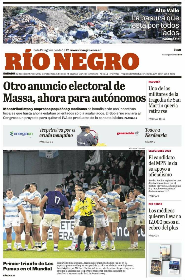 Portada de Rio Negro (Argentina)