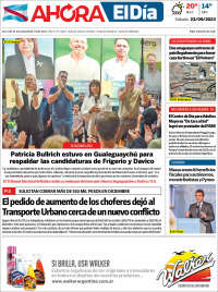 Portada de El Día de Gualeguaychú (Argentina)