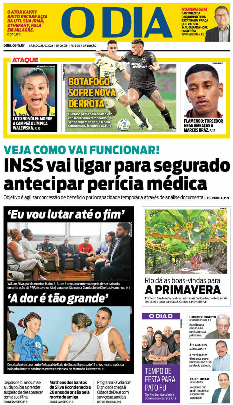 Portada de O Dia (Brasil)