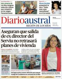 Portada de El Diario Austral de Valdivia (Chile)