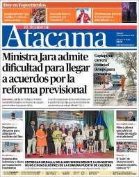 Portada de Diario de Atacama (Chile)