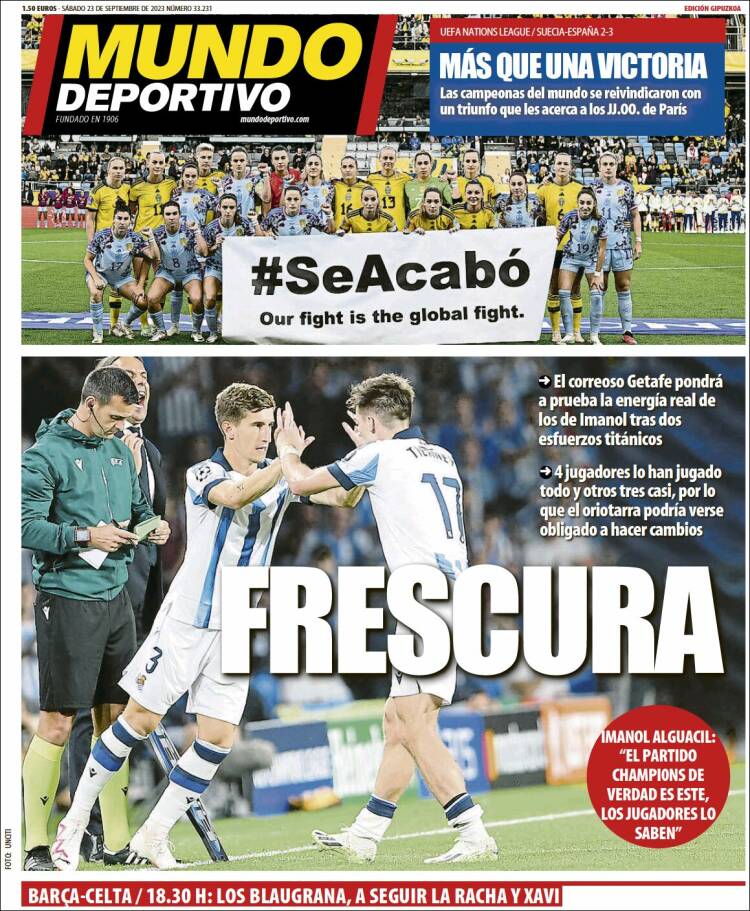 Portada de Mundo Deportivo Gipuzkoa (España)