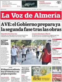 Portada de La Voz de Almería (Spain)