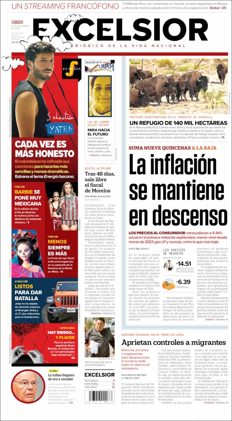 Portada de Excelsior (Mexico)