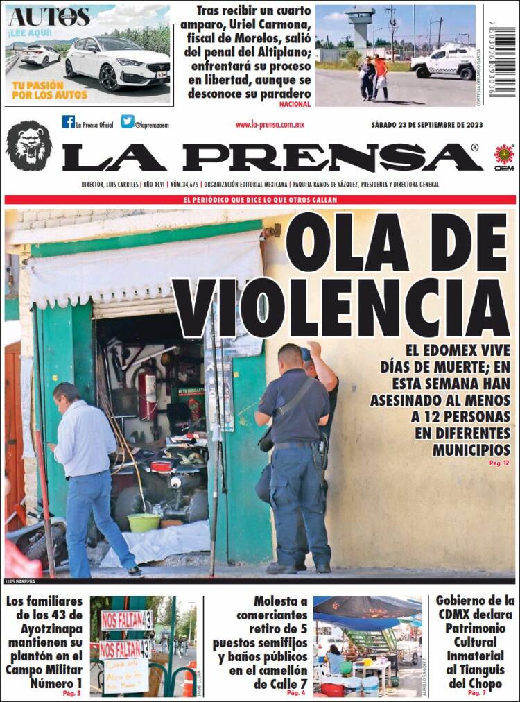 Portada de La Prensa (México)