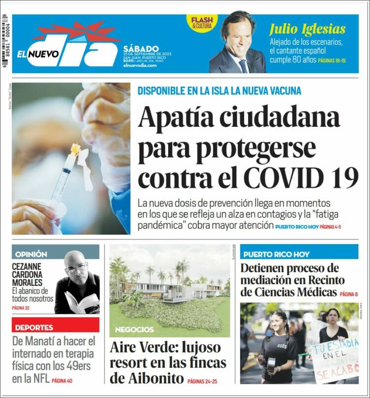 Portada de El Nuevo Día (Puerto Rico)