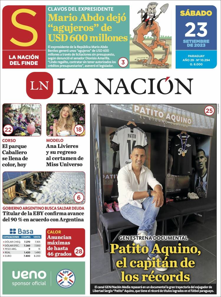 Portada de La Nación (Paraguay)