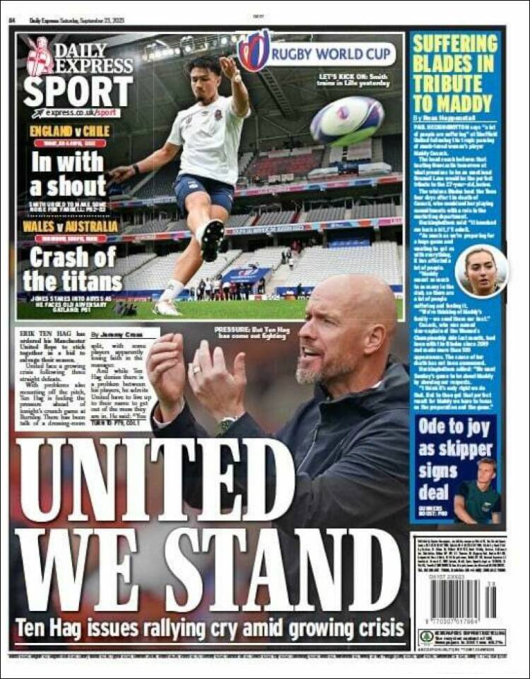 Portada de Express Sport (Reino Unido)