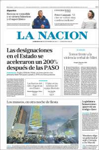 Portada de La Nación (Argentina)